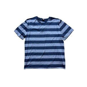REISS Egyptian Cotton Striped T Shirt Blue Navy XXL Short Sleeve Tee